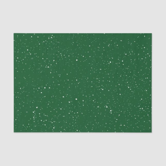 Christmas Forest Green w/ White Snow Tissue Paper (Front)