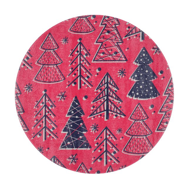Christmas Forest: Winter Silhouette Wallpaper. Cutting Board (Front)
