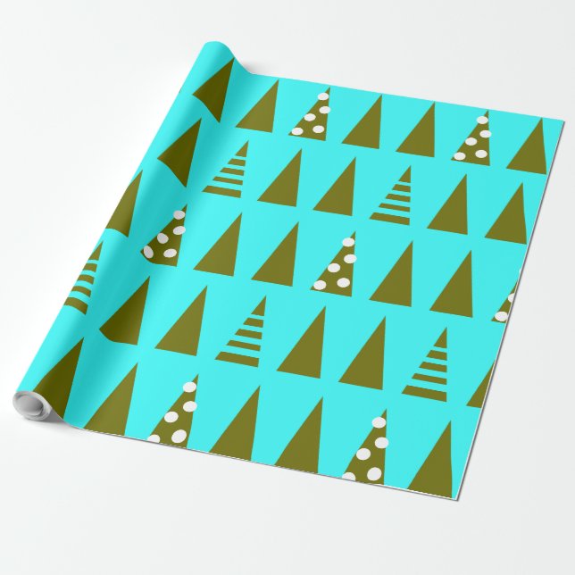 Christmas Forest Wrapping Paper (Unrolled)