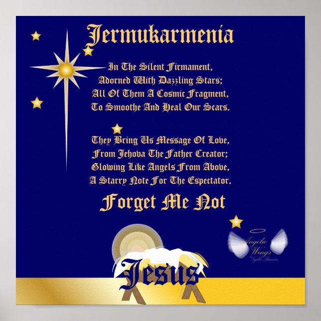 Christmas Forget Me Not Poem-Customise Poster (Front)