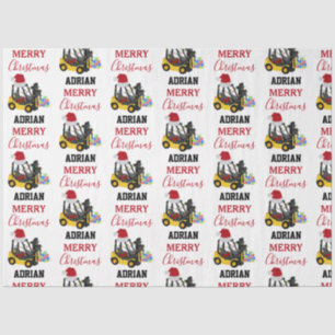 Christmas Forklift Truck Tissue Paper