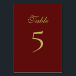 Christmas formal Table Number Card<br><div class="desc">Christmas formal Table Number Card</div>