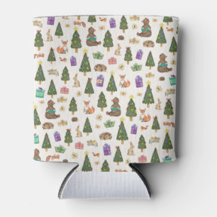 Christmas Forrest Pattern Can Cooler