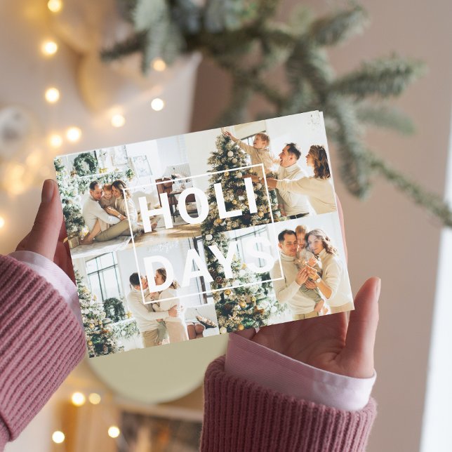 Christmas Four Family Photo | Holiday Postcard (Creator Uploaded)