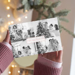 Christmas Four Family Photo | Pink Falalala  Postcard<br><div class="desc">Christmas Four Family Photo | Pink Falalala</div>