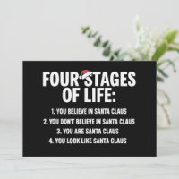 Christmas Four Stages of Life Santa Humour Meme