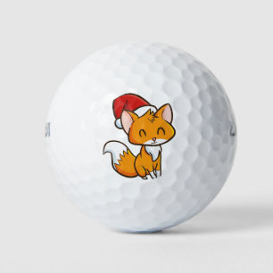 Christmas fox 2 golf balls