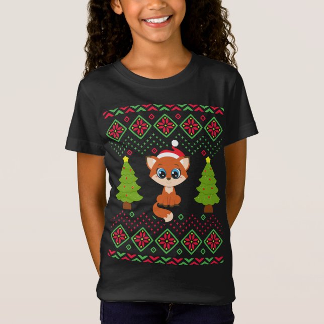 Christmas Fox Funny Classic Ugly Sweater Love Foxe (Front)