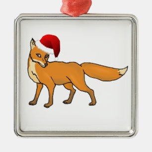 Christmas Fox Metal Tree Decoration