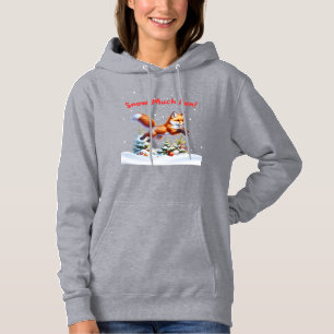 Christmas Fox Snow Much Fun Winter Holiday Hoodie
