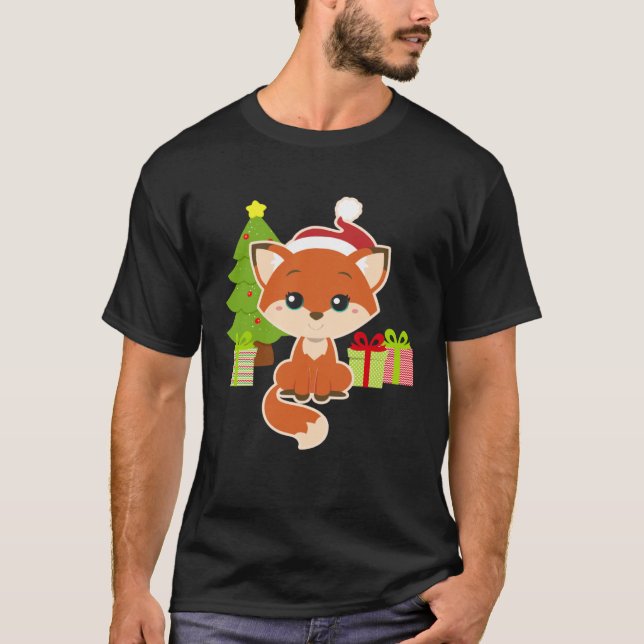 CHRISTMAS FOX Toddler Girls Kid Cute Wolf Dog  Mom T-Shirt (Front)