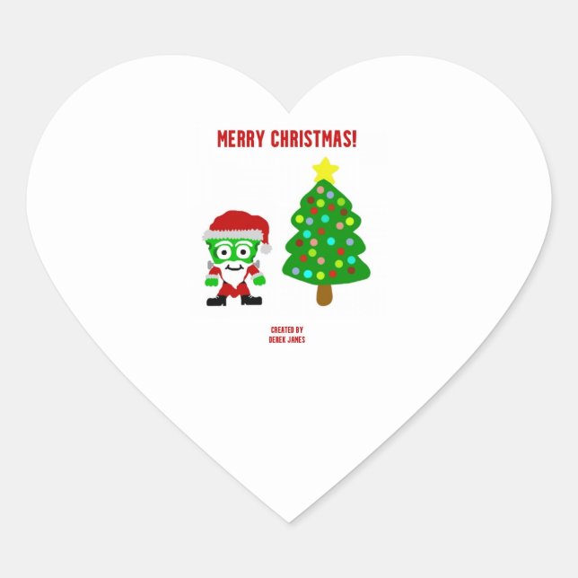Christmas FrankenCheese Heart Sticker (Front)