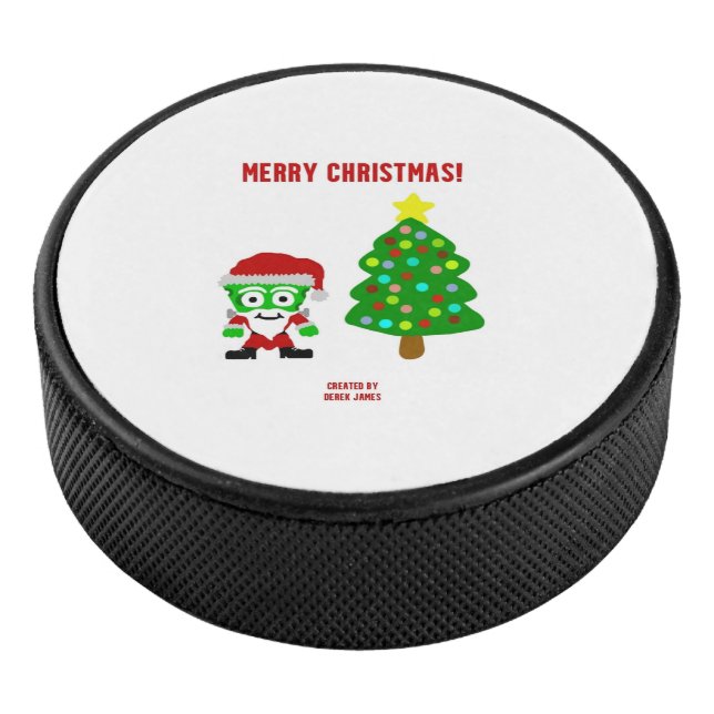 Christmas FrankenCheese Hockey Puck (3/4)