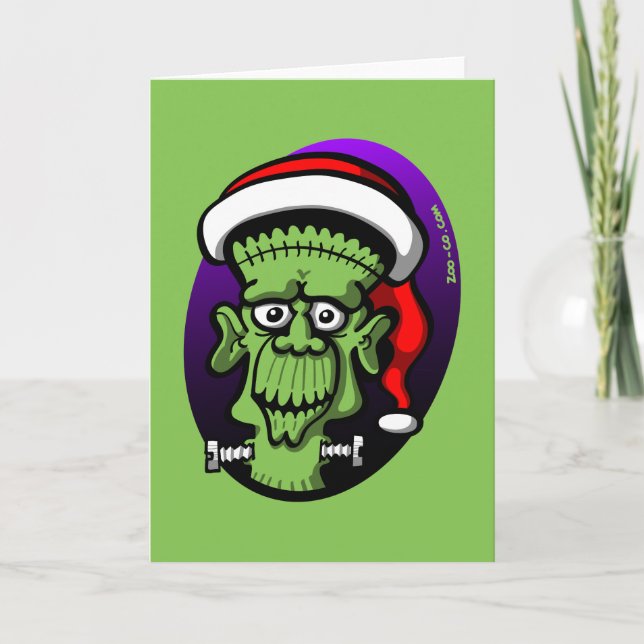 Christmas Frankenstein Holiday Card (Front)