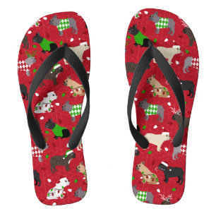 Christmas French Bulldog Flip Flops