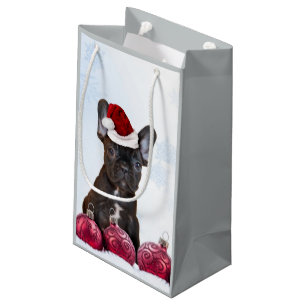 Christmas French Bulldog gift bag