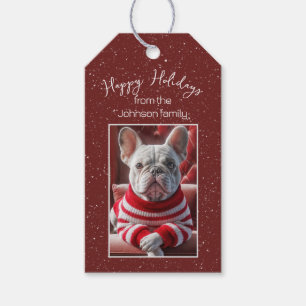 Christmas French Bulldog Gift Tags