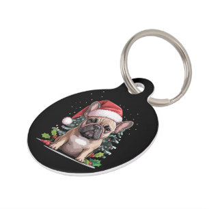 Christmas French Bulldog Lover Dog Mom Funny Pet Tag