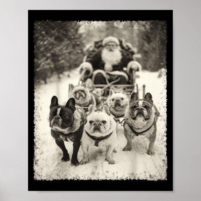 Christmas French Bulldog  Poster (Front)