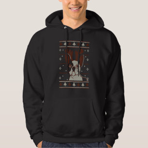 Christmas French Bulldog Pug Santa Hat Funny Hoodie