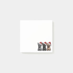 Christmas French Bulldog Santa Dog Post-it Notes