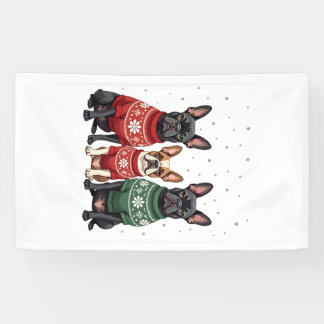 Christmas French Bulldogs Xmas Frenchie Dog 2 Banner