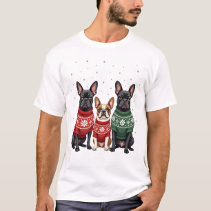 Christmas French Bulldogs Xmas Frenchie Dog 2 T-Shirt