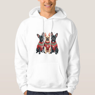 Christmas French Bulldogs Xmas Frenchie Dog Hoodie