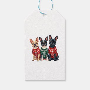 Christmas French Bulldogs Xmas Frenchie Dog Men Wo Gift Tags