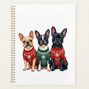 Christmas French Bulldogs Xmas Frenchie Dog Men Wo Planner