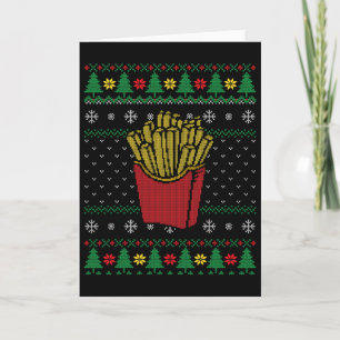 Christmas French Fries Ugly Sweater Card