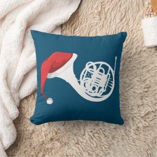 Christmas French Horn Shirt - Santa French Horn Cushion
