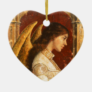 Christmas Fresco Angel Ceramic Tree Decoration