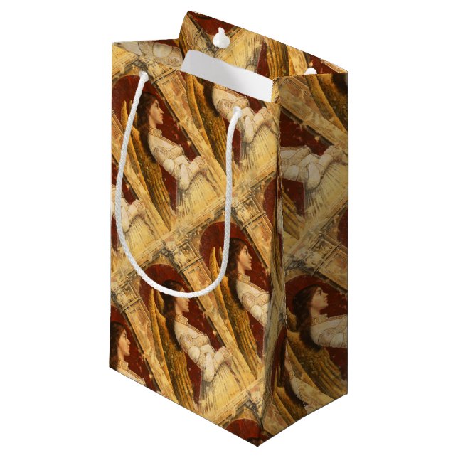 Christmas Fresco Angel Small Gift Bag (Front Angled)