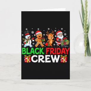 Christmas Friday Shopping Crew Black Shopping Fami Card