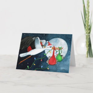 Christmas Friends  Family Pets by Bihrle Card