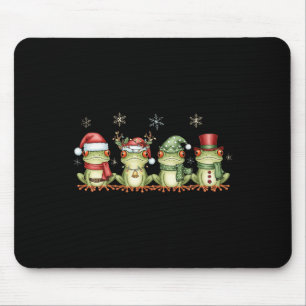 Christmas Frog Funny Men Women Kids Cute Hoppy Xma Mouse Pad