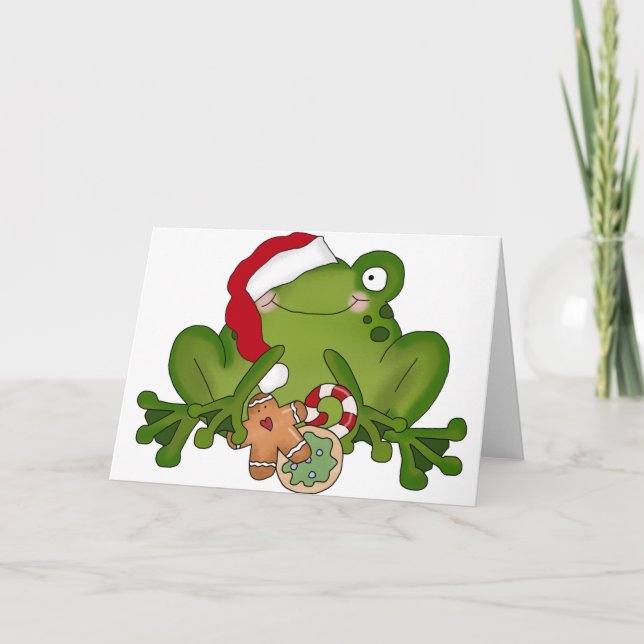 Christmas Frog Holiday Card (Front)