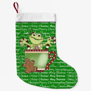 Christmas Frog Holiday cartoon stocking