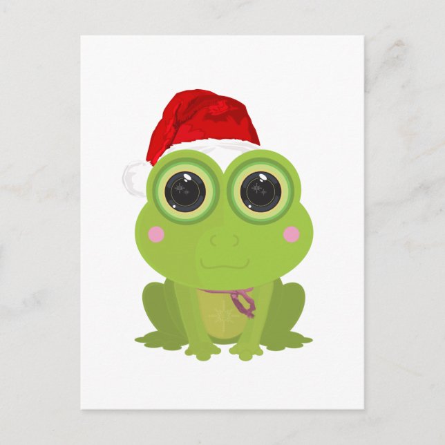 Christmas Frog Holiday Postcard (Front)