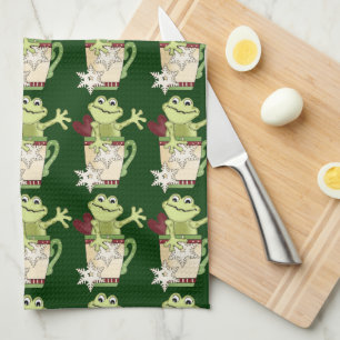 Christmas frog Mug Kitchen towel