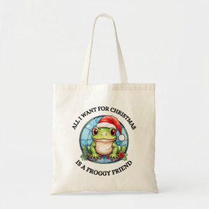 Christmas Frog Tote Bag