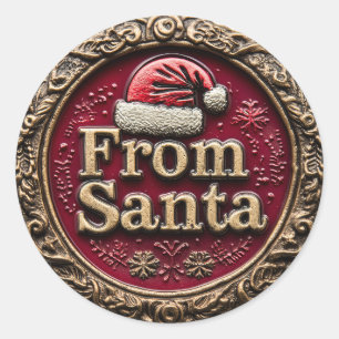 Christmas From Santa Classic Round Sticker