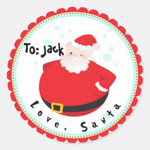 Christmas From Santa Stickers Labels