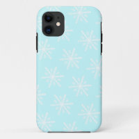 Christmas frosty blue snowflake pattern
