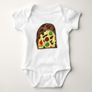 Christmas Fruitcake Fruit Cake Slice Holiday Food Baby Bodysuit