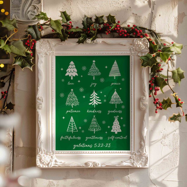 Christmas Fruits The Spirit Galatians Bible Verse Poster (Creator Uploaded)