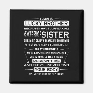 Christmas Fun For Brother From Sister Magnet