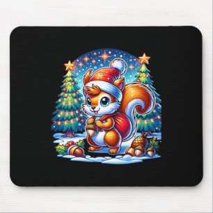 Christmas Fun For Kids Squirrel Winter And Xmas Tr Mouse Pad
