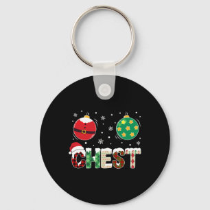 Christmas Fun Matching Couple Family Chestnuts Men Key Ring